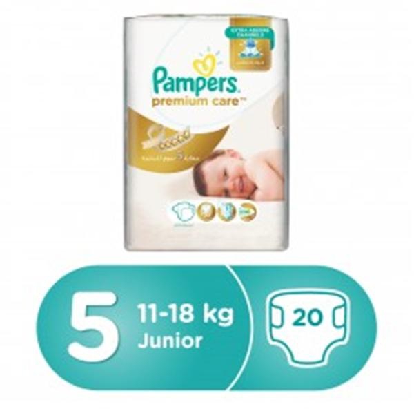 Pampers Premium Care Diapers Junior Size 5 ( 11 - 18 kg ) - 20's