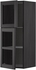 METOD Wall cabinet w shelves/2 glass drs - black/Lerhyttan black stained 40x100 cm