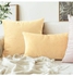 4-Piece Velvet Decorative Cushion Beige