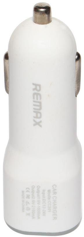 Remax 2 USB Port Car Charger - White