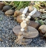 Nordic Heart Wooden Beads Tassel Beige