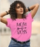 Mom Of Boys Design Tshirt - Baby Pink