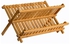 Sagler Wooden Dish Rack Plate Rack Collapsible Compact Dish Drying Rack Bamboo Dish Drainer