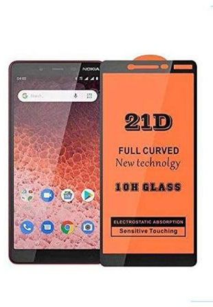 21D Glass Screen Protector Full Glue For Nokia 1 Plus With Black Edge