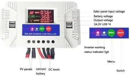 Dc Auto Solar Charge Controller Pwm - 60a 12v To 48v 