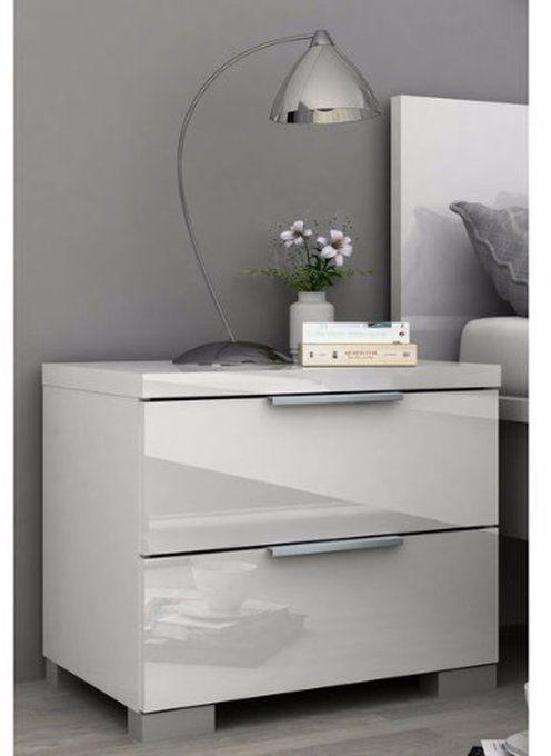 Handys - Alexia Veneer Nightstand - White (Delivery Within Lagos Only)