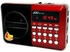 Joc portable digital radio with mp3 player- red