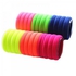 24 Medium Elastic Hair Ties - 6 Colors