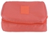 Generic Simple Solid Color Nylon Zipper Make Up Toiletry Storage Travel Wash Pouch Watermelon Red