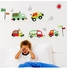 Creative Cartoon Car Wall Decals DIY Removable Waterproof Wall Stickers Living Room Kitchen Wall Home Decoration