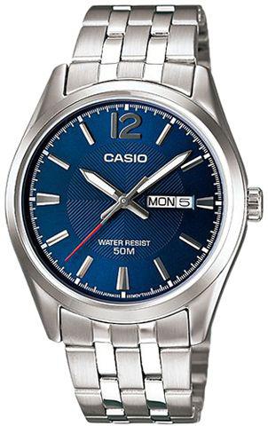 Casio Enticer Men's Blue Dial Stainless Steel Band Watch - MTP-1335D-2AV