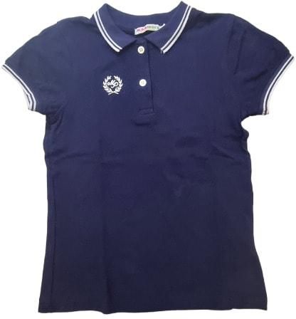 Polo Top For Girls In Plain Navy Blue