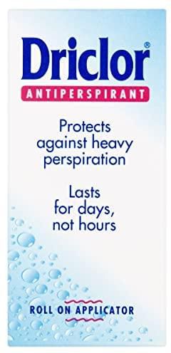 Driclor Antiperspirant Roll On Applicator, Protects Against Heavy Perspiration, 20 ml