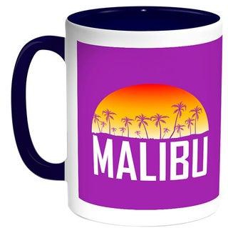 Malibu Printed Coffee Mug Blue/White 11ounce