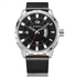 Curren 8245 Black leather watch with Black dial and double date