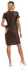 Kady Round Collar Short Brown Dress