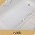 Rubik Non Slip Bath Mat, Clear, 100 x 40 cm