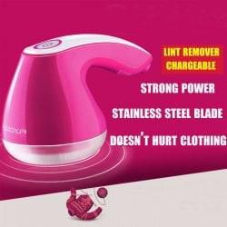 FLYCO FR5006 Lint Remover Stainless Steel Wire Mesh Clothes Fuzz Shaver - Rose Red