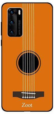 Skin Case Cover -for Huawei P40 Orange/Black/Brown Orange/Black/Brown