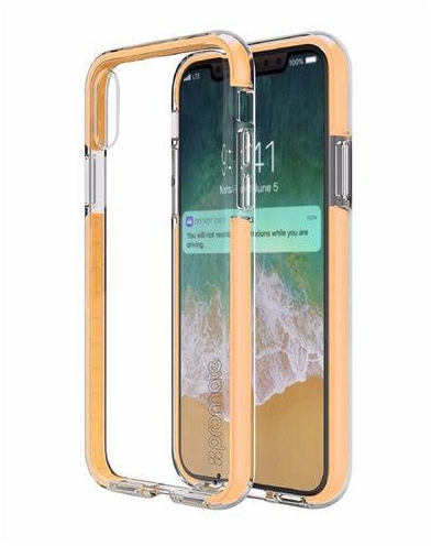 Polycarbonate iPhone X Case, Super-Slim Protective Transparent Back Bumper Back Cover with Scratch Resistance and Drop Protection for 5.8 Inch Apple iPhone X Gold