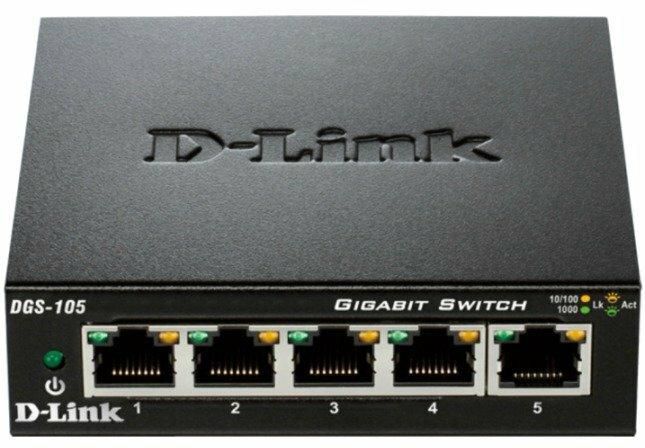 D-Link Dgs-105 Metal 5-Port 10/100/1000 Switch