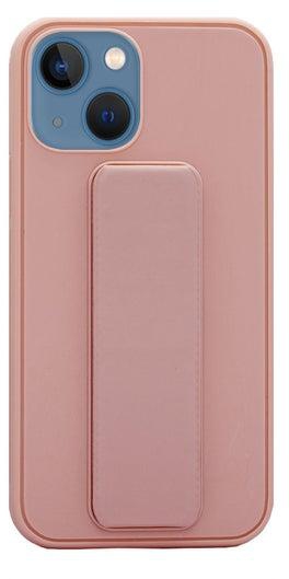 Fully Covered With Finger Grip Stand Holder Anti Slip Shockproof Protective Case Cover For Apple iPhone 13 6.1 PINK