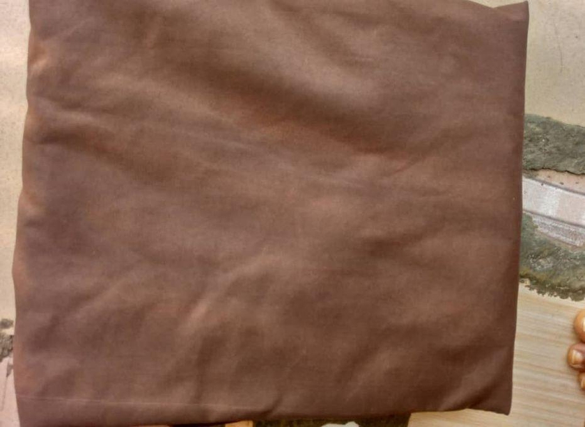 Plain Bed Spread And Pillow Cases - Brown