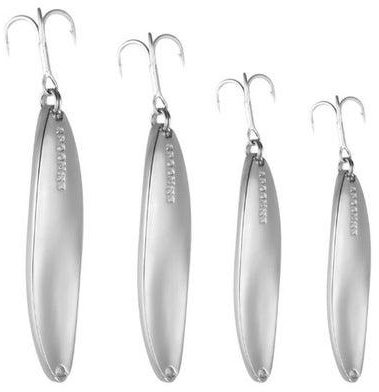 4-Piece Spear Shape Hard Fishing Lures With Treble Hook Set