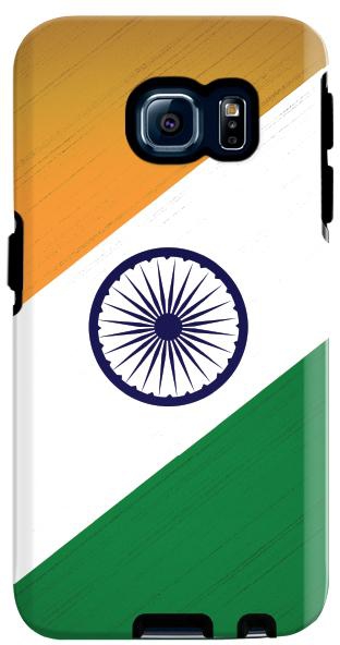 Stylizedd Samsung Galaxy S6 Edge Premium Dual Layer Tough case cover Gloss Finish - Flag of India