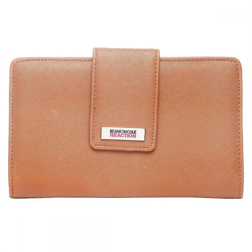 Kenneth Cole Reaction 194534/840 Saffiano Utility Flap Clutches for Women - PVC, Brown