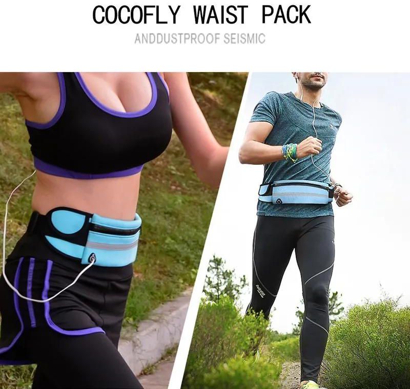 Waterproof Running Waist Bag Canvas Sports Jogging Portable Outdoor Phone Holder Belt Bag