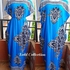 Fashion Gorgeous Sparkle Cotton Blue Floral Maxi Dera Dress(Size12/14/16)
