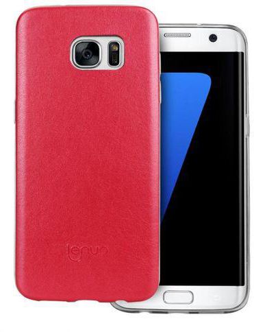 LENUO Leyun Series Leather Coated TPU Case For Samsung Galaxy S7 Edge G935 - Red
