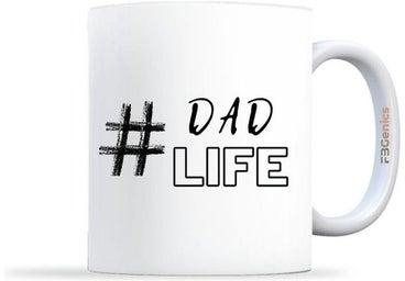 Dad Life Printed Mug White 325ml