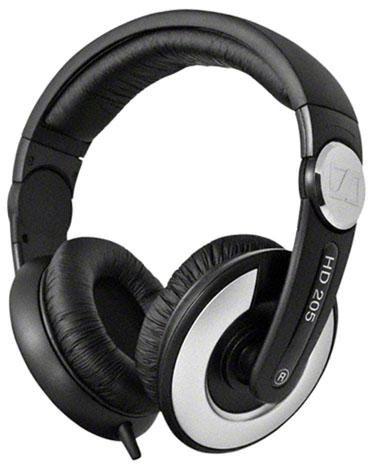 Sennheiser HD205-II Closed Back Around Over the Ear Headphone, Black