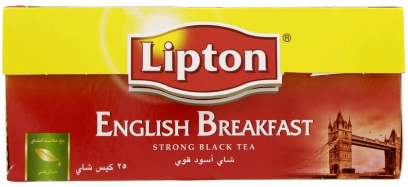 Lipton English Breakfast Strong Black Tea 25 X 2 gm Bags