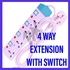 Power King Quality 4 Way Power Extension Socket With Switch.