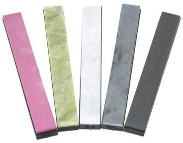 Pack Of 5 Knife Sharpening Stone White/Pink/Green 150x20x5millimeter
