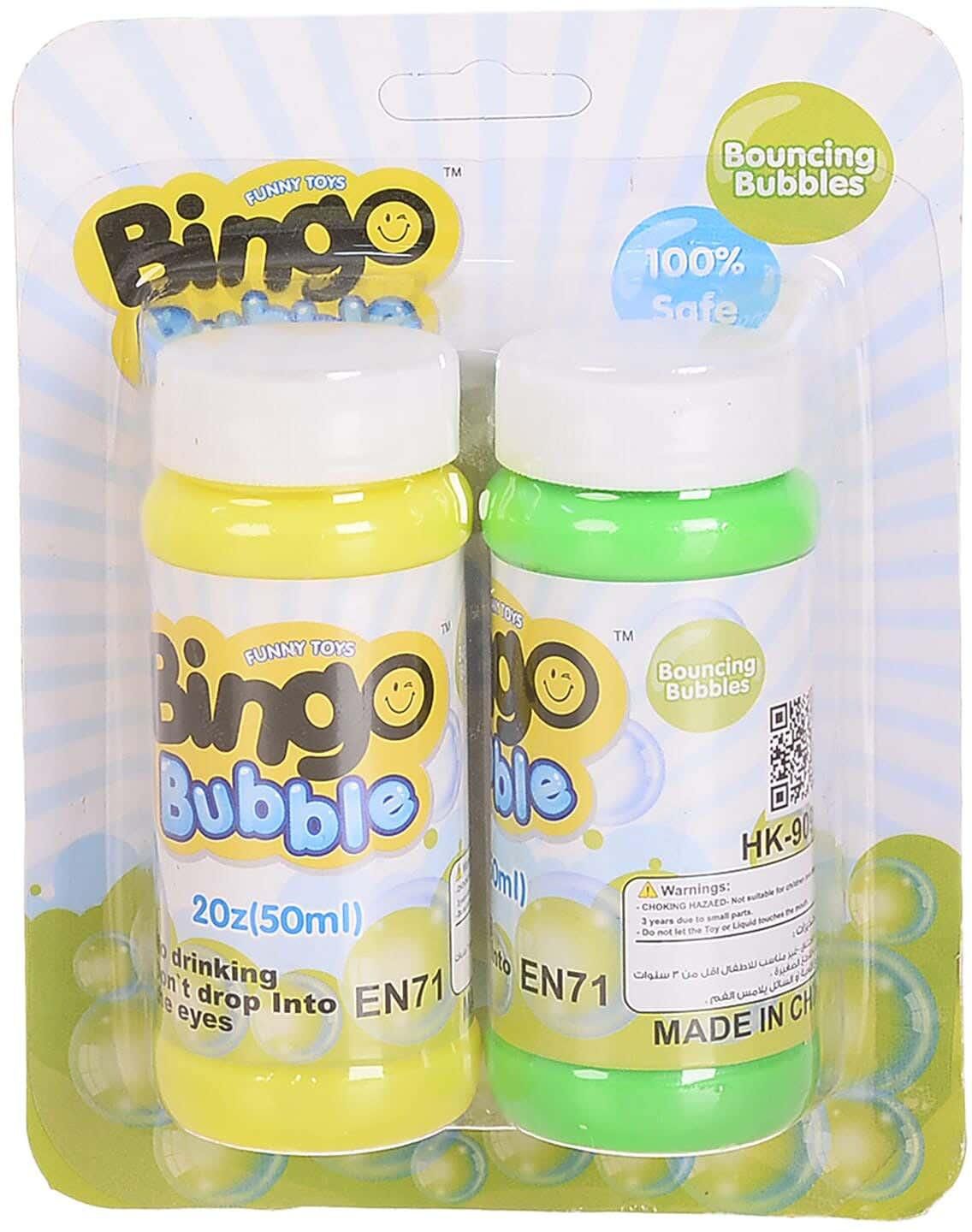 Get Bingo Plastic Bubble Maker Bottle, 2 Pieces - Multicolor with best offers | Raneen.com