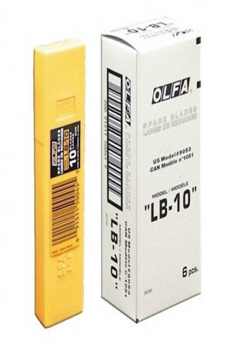 Olfa Lb-10 Heavy Duty Spare Blades 18 X 110mm 10/Pack Yellow