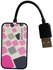 Astrum USB 2.0 4 Ports Card Reader - CR-U204S, Pink