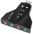 eWINNER Virtual 7.1 Channel Mic Speaker USB to 3D External Sound Card Audio Adapter