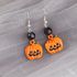 Halloween Ghost Pumpkin Drop Earrings