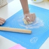 Extra Large Silicone Baking Mat for Pastry Rolling with Measurements, Liner Heat Resistance Table Placemat Pad Pastry Board, Reusable Non-Stick Silicone Baking Mat for Housewife (Blue
