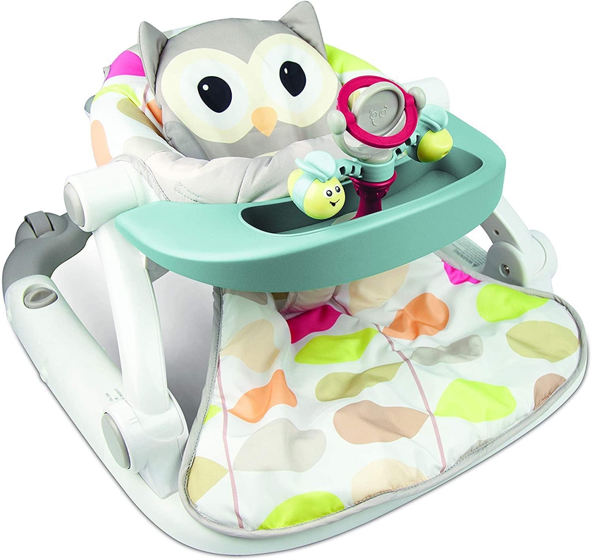 Sit-to-Walk Floor Seat with Toy Tray – Owl