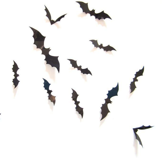 Generic DIY Halloween Wall Stickers 3D Bat Wall Decals Window