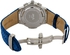 Just Bling Saxon Men's 16 Diamonds Chronograph Blue Leather Band Watch [JB-6101L-G]