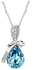 Blue Crystal Diamond Necklace