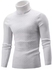 Fashion Slim Fit Knitted Pull Neck Sweater - White