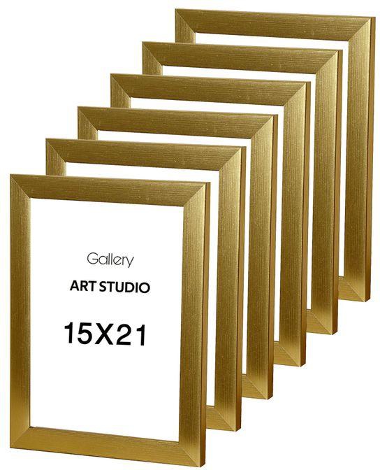Photo Frame, Wall & Tabletop 15x21CM 6 Pieces Gold
